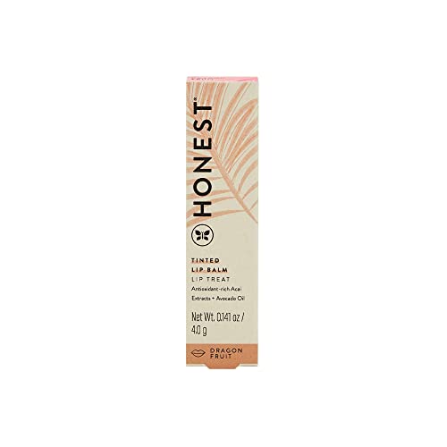 Honest Beauty Tinted Lip Balm | Antioxidant-rich Acai Extracts + Avocado Oil | EWG Certified, Vegan, Cruelty Free | Plum Drop