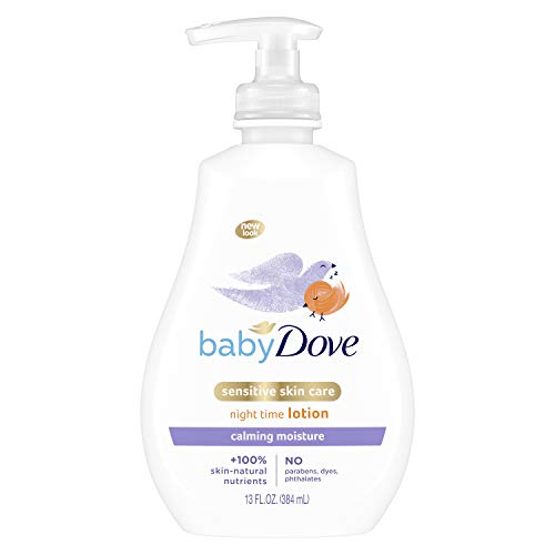 Baby Dove Sensitive Skin Care Baby Lotion For a Soothing Scented Lotion Calming Moisture Hypoallergenic and Dermatologist-Tested 13 oz