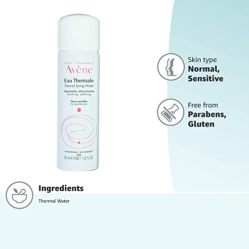 Eau Thermale Avene Thermal Spring Water, Soothing Calming Facial Mist Spray for Sensitive Skin - 5 fl. oz.