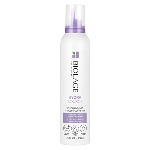 Biolage Styling Hydra Foaming Styler | Conditioning Hair Mousse With UV Filters | Medium Hold | For All Hair Types | Paraben-Free | Vegan | 8.25 Fl. Oz (Pack of 1)