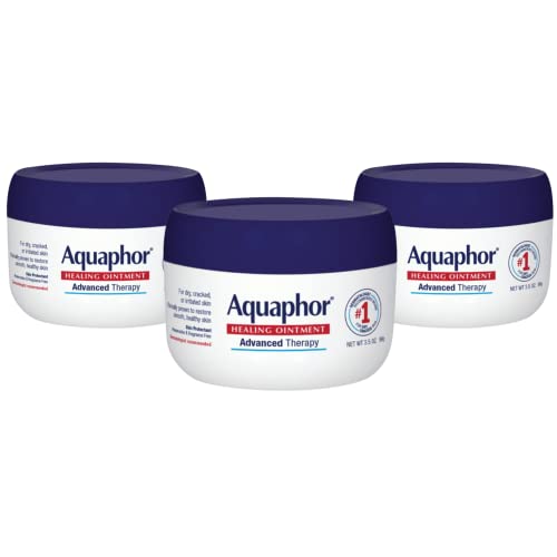 Aquaphor Healing Ointment Advanced Therapy Skin Protectant, Dry Skin Body Moisturizer, 3.5 Ounce (Pack of 3)