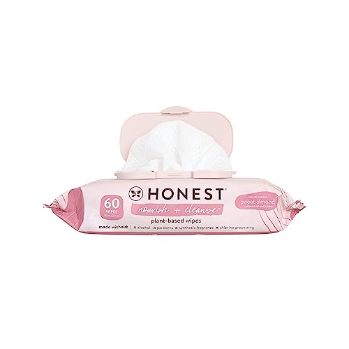 The Honest Company Hydrate + Cleanse Benefit Wipes | Cleansing Multi-Tasking Wipes | 99% Water, Plant-Based, Hypoallergenic | Aloe + Cucumber, 60 Count