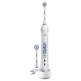 Oral-B Kids Electric Toothbrush with Coaching Pressure Sensor and Timer, Rechargeable Toothbrush with (2) Brush Heads, Sparkle & Shine