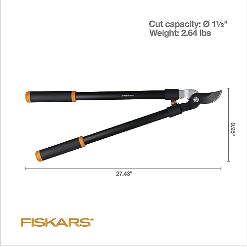 Fiskars 28" Steel Blade Garden Bypass Lopper and Tree Trimmer - Sharp Precision-Ground Steel Blade for Cutting up to 1.5" Diameter