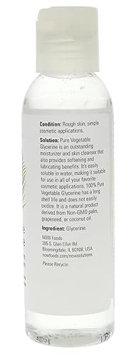 NOW Solutions, Vegetable Glycerin, 100% Pure, Versatile Skin Care, Softening and Moisturizing, 4-Ounce