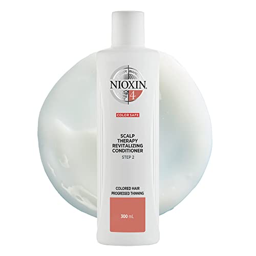 Nioxin System 4 Scalp Therapy Conditioner with Peppermint Oil, Treats Dry Scalp, Provides Moisture Control & Balance, For Color Treated Hair with Progressed Thinning, 33.8 fl oz