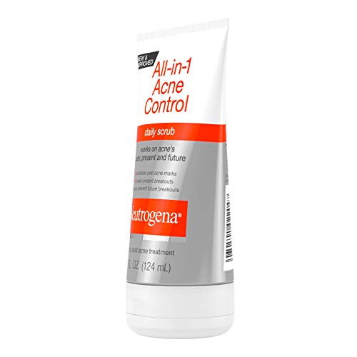 Neutrogena All-In-1 Acne Control Daily Face Scrub to Exfoliate & Treat Acne, with 2% Salicylic Acid Acne Medication, Exfoliating Acne Facial Scrub for Acne Marks & Breakouts, 4.2 fl. oz