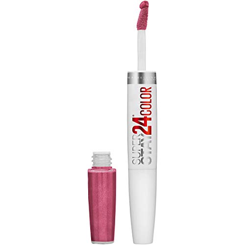 Maybelline New York Super Stay 24, 2-Step Liquid Lipstick Makeup, Long Lasting Highly Pigmented Color with Moisturizing Balm, Blush On, Pink, 1 Count