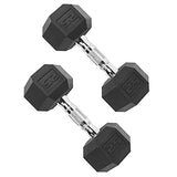 CAP Barbell 50lb Coated Hex Dumbbells, 25x2, Part of 150lb Set