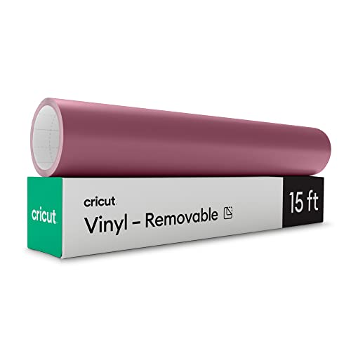 Cricut Premium Vinyl Removable for All Cricut Cutting Machines, No Residue Vinyl for DIY Crafts, Wall Decals, Stickers, In-House Decor and More, Lipstick