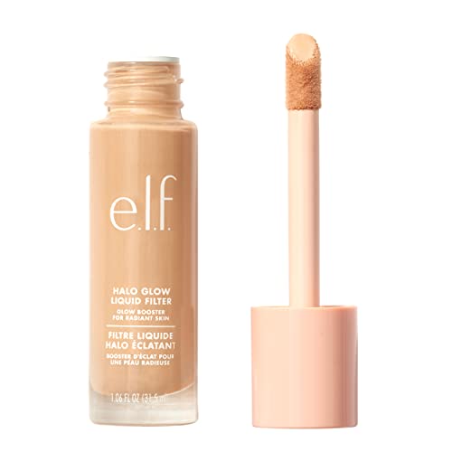 e.l.f. Halo Glow Liquid Filter, Complexion Booster For A Glowing, Soft-Focus Look, Infused With Hyaluronic Acid, Vegan & Cruelty-Free, 5 Medium/Tan