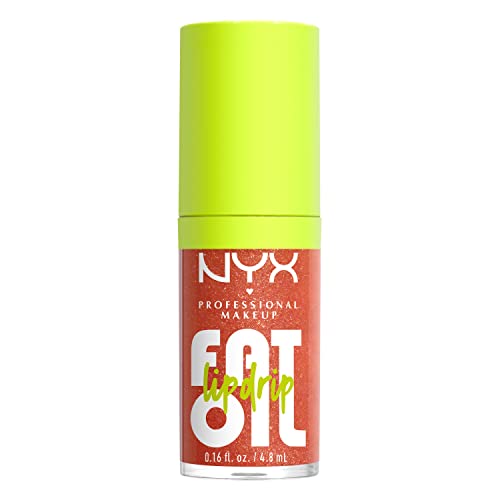 NYX PROFESSIONAL MAKEUP Fat Oil Lip Drip, Moisturizing, Shiny and Vegan Tinted Lip Gloss - My Main (Clear)