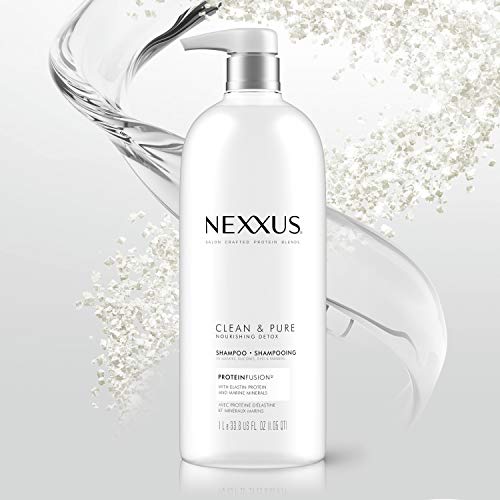 Nexxus Clean and Pure Clarifying Shampoo, With ProteinFusion, Nourished Hair Care Silicone, Dye And Paraben Free 33.8 oz