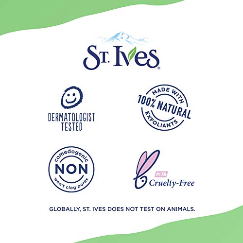 St. Ives Blackhead Clearing Face Scrub Clears Blackheads & Unclogs Pores Green Tea & Bamboo With Oil-Free Salicylic Acid Acne Medication, Made with 100% Natural Exfoliants 6 oz