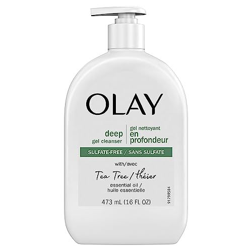 Olay Deep Gel Cleanser with Tea Tree Essential Oil, 16 Oz