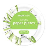 Amazon Basics Everyday Paper Plates, 9 Inch, Disposable, 200 Count