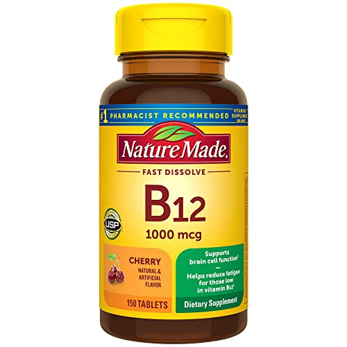 Nature Made Vitamin B12 3000 mcg, Easy to Take Sublingual B12 for Energy Metabolism Support, 40 Sugar Free Fast Dissolve Tablets, 40 Day Supply