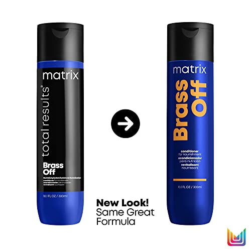 Matrix Brass Off Nourishing Conditioner | Moisturizes Dry Hair | For Color Treated & Bleached Hair | Non-Color Depositing | Leave In Conditioner | Salon Conditioner | Packaging May Vary | 10.1 Fl. Oz