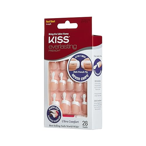 Kiss Products Everlasting French Nail Kit, String of Pearls, 0.07 Pound (28 Count)