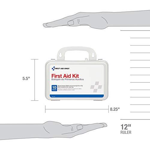 First Aid Only 6060 10-Person Emergency First Aid Kit for Office, Home, and Worksites, 57 Pieces