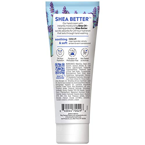 eos Shea Better Hand Cream - Vanilla Cashmere | Instant Hydration + Lasting Protection | 2.5 oz