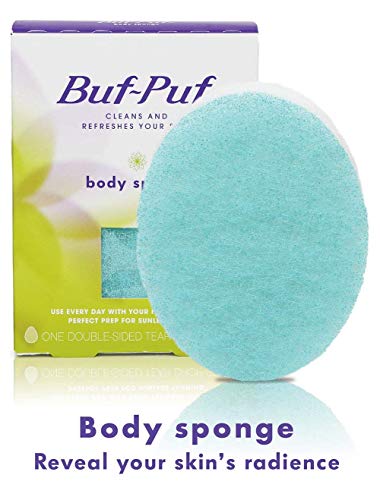 Buf-Puf Gentle Facial Sponge, Dermatologist Developed, Removes Deep Down Dirt & Makeup That Causes Breakouts and Blackheads, Reusable, Exfoliating, 1 Count