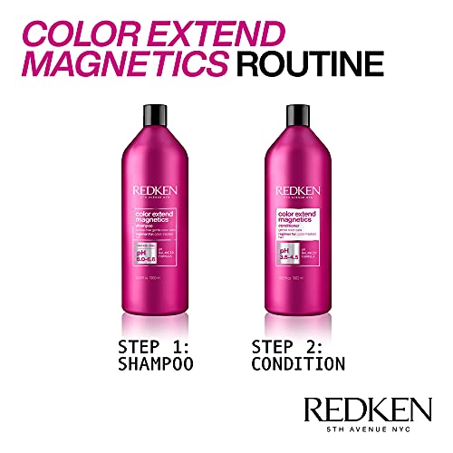 Redken Color Extend Magnetics Conditioner | For Color Treated Hair | Protects Color & Adds Shine | With Amino Acid | Sulfate-Free | 10.1 Fl Oz (Pack of 1)