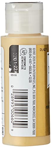 FolkArt Acrylic Metallic Paint, 2 Fl Oz (Pack of 1), Pure Gold