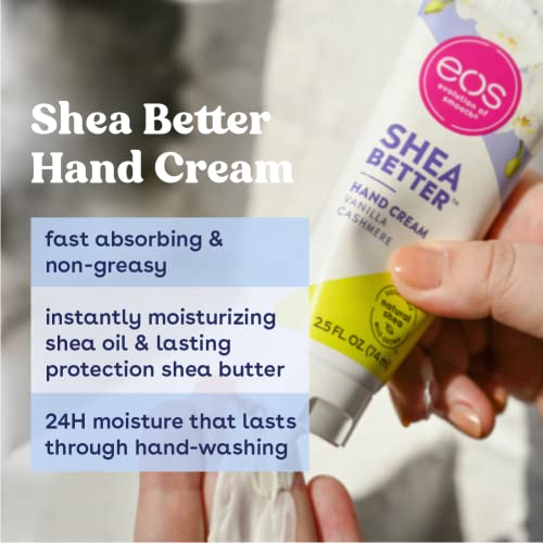 eos Shea Better Hand Cream - Vanilla Cashmere | Instant Hydration + Lasting Protection | 2.5 oz