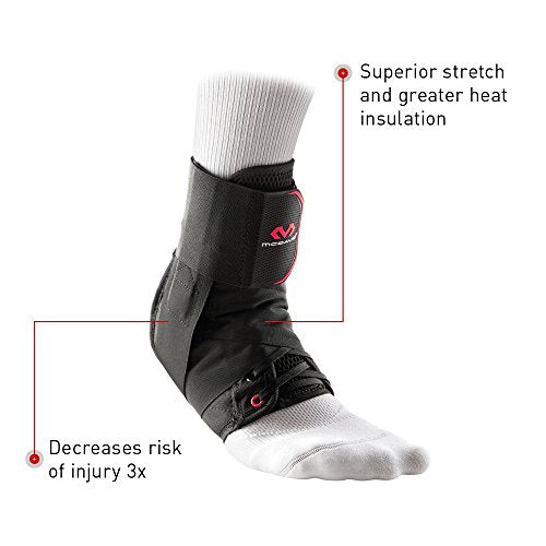 McDavid Ankle Brace with Straps, Maximum Support, Comfortable Compression & Breathable Design