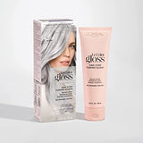 L’Oréal Paris Le Color Gloss One Step Toning Gloss, In-Shower Hair Toner with Deep Conditioning Treatment Formula for Gray Hair, Silver White, 1 Kit, 32.626 cubic_inches