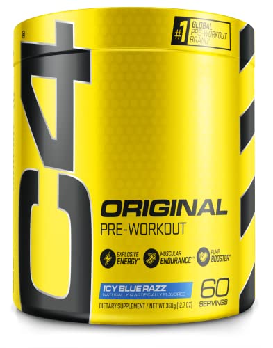 C4 Original Pre Workout Powder Fruit Punch - Vitamin C for Immune Support - Sugar Free Preworkout Energy for Men & Women - 150mg Caffeine + Beta Alanine + Creatine - 60 Servings