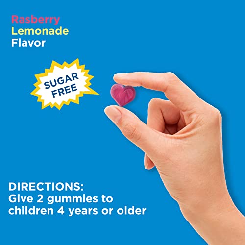 Mommys Bliss Kids Feel Calm Gummies, Support a Sense of Calm and Relax The Body, Made with Magnesium, L-theanine, Sugar Free Raspberry Lemonade Flavor, Age 4+, 60 Gummies