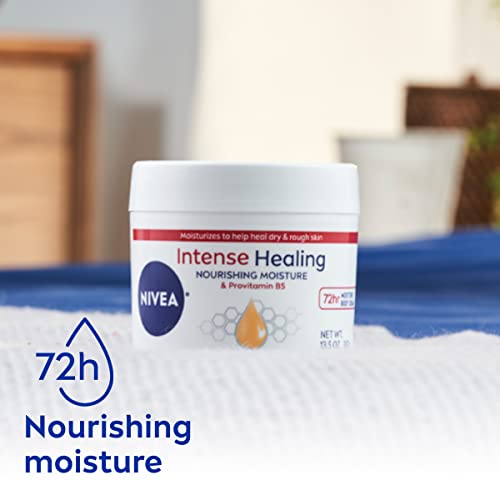 NIVEA Intense Healing Cream, Moisturizing Body Cream for Dry Skin, 13.5 oz jar