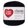 Red Heart Crochet Threads, 300 Yards, Black