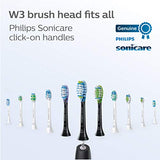 Philips Sonicare Genuine W3 Premium White Replacement Toothbrush Heads, 2 Brush Heads, Black, HX9062/95