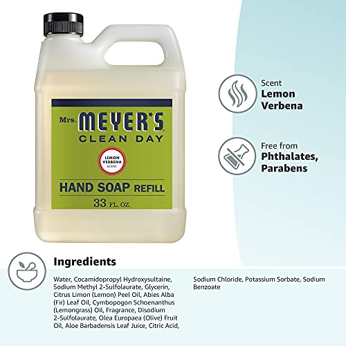 MRS. MEYER'S CLEAN DAY Clean Day Liquid Hand Soap, Cruelty Free and Biodegradable Formula, Honeysuckle Scent, 12.5 oz- Pack of 3