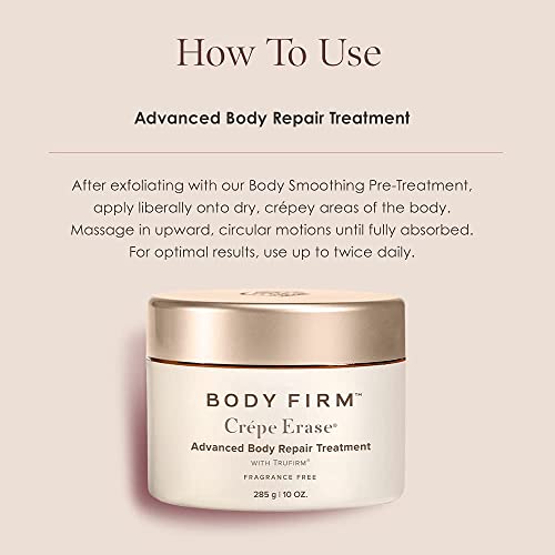 Crépe Erase Advanced Body Repair Treatment, Anti Aging Wrinkle Cream for Face and Body, Support Skins Natural Elastin & Collagen Production - 10oz (Fragrance Free)