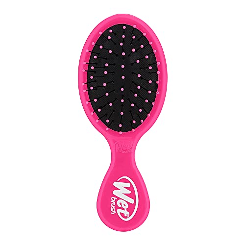 Wet Brush Detangling Brush, Mini Detangler Brush (Pink) - Wet & Dry Tangle-Free Hair Brush for Women & Men - No Tangle Soft & Flexible Bristles for Straight, Curly, & Thick Hair