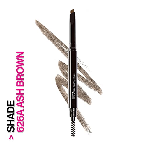 Wet n Wild Ultimate Eyebrow Retractable Definer Pencil, Dark Brown, Dual-Sided, Fine Tip, Shapes, Defines, Fills Brows Makeup