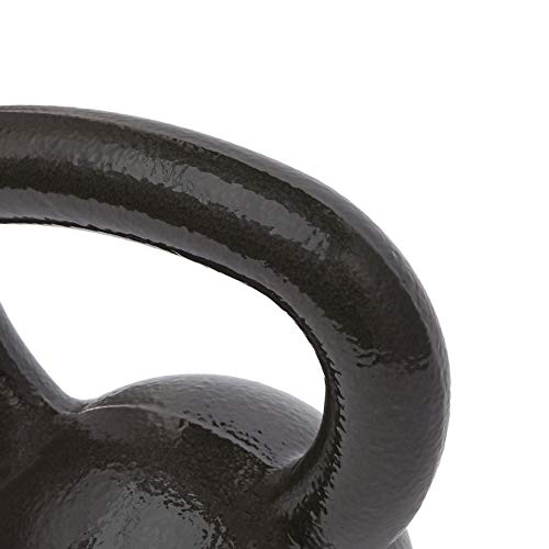 Amazon Basics Cast Iron Kettlebell with Enamel Finish, 35-Pound, Black