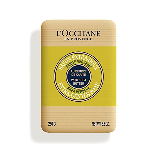 LOccitane Verbena Extra-Gentle Soap Vegetable Based, Artisanal, Citrus Scent, Crafted With Organic Verbena Extract, Refreshing Aroma, Gently Cleanse