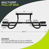 ProsourceFit Fit Multi-Grip Chin-Up/Pull-Up Bar, Heavy Duty Doorway Trainer for Home Gym