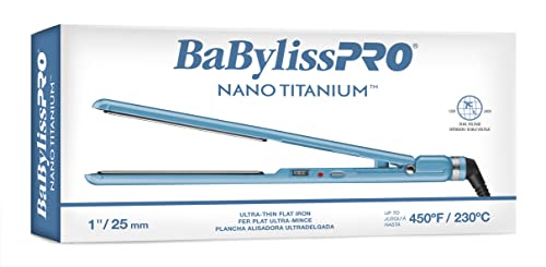 BaBylissPRO Flat Iron Hair Straightener, 1/2 Inch Nano Titanium, Hair Styling Tools & Appliances, BNTBG3050UC