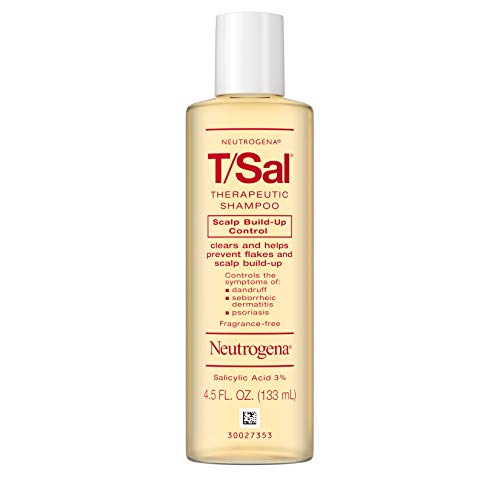 Neutrogena T/Sal Therapeutic Scalp Shampoo for Scalp Build-Up Control with 3% Salicylic Acid, Scalp Treatment for Dandruff, Scalp Psoriasis & Seborrheic Dermatitis Relief, 6 x 4.5 fl. oz