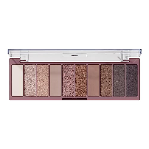 e.l.f. Perfect 10 Eyeshadow Palette, Ten Ultra-pigmented Shimmer & Matte Shades, Vegan & Cruelty-free, Nude Rose Gold (Packaging May Vary)