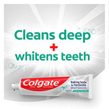 Colgate Baking Soda and Peroxide Toothpaste, Whitening Brisk Mint Flavor, Whitens Teeth, Fights Cavities and Removes Surface Stains for Whiter Teeth, 6 Oz Tube, 2 Pack