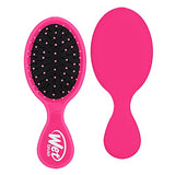 Wet Brush Detangling Brush, Mini Detangler Brush (Pink) - Wet & Dry Tangle-Free Hair Brush for Women & Men - No Tangle Soft & Flexible Bristles for Straight, Curly, & Thick Hair