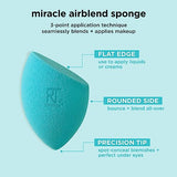 Real Techniques Miracle Airblend Sponge, Matte Makeup Blending Sponge, For Liquid, Cream, & Powder Products, Offers Medium To Full Coverage, Foundation Sponge, Packaging May Vary, 1 Count