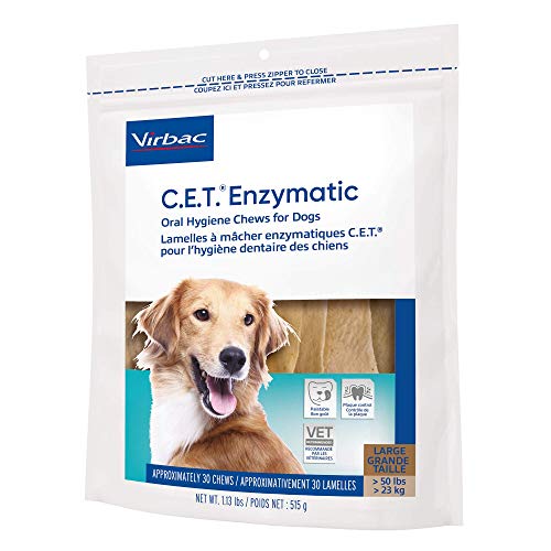 Virbac CET Enzymatic Oral Hygiene Chews for Dogs, beef ,12.8 oz